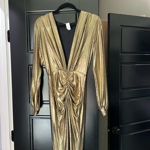 cameo | Dresses | Gold Formal Dress | Poshmark